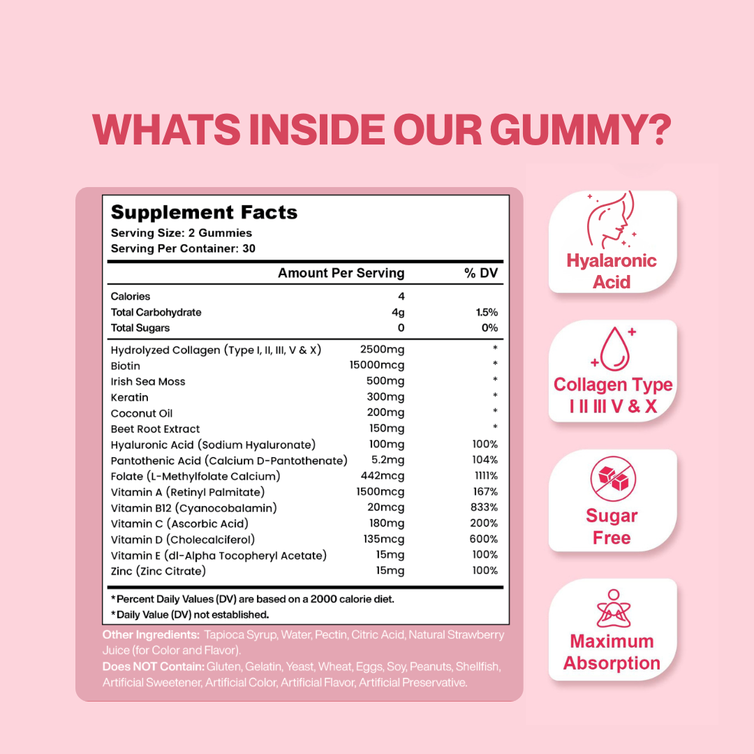 HielaLabs Strawberry Collagen Gummies