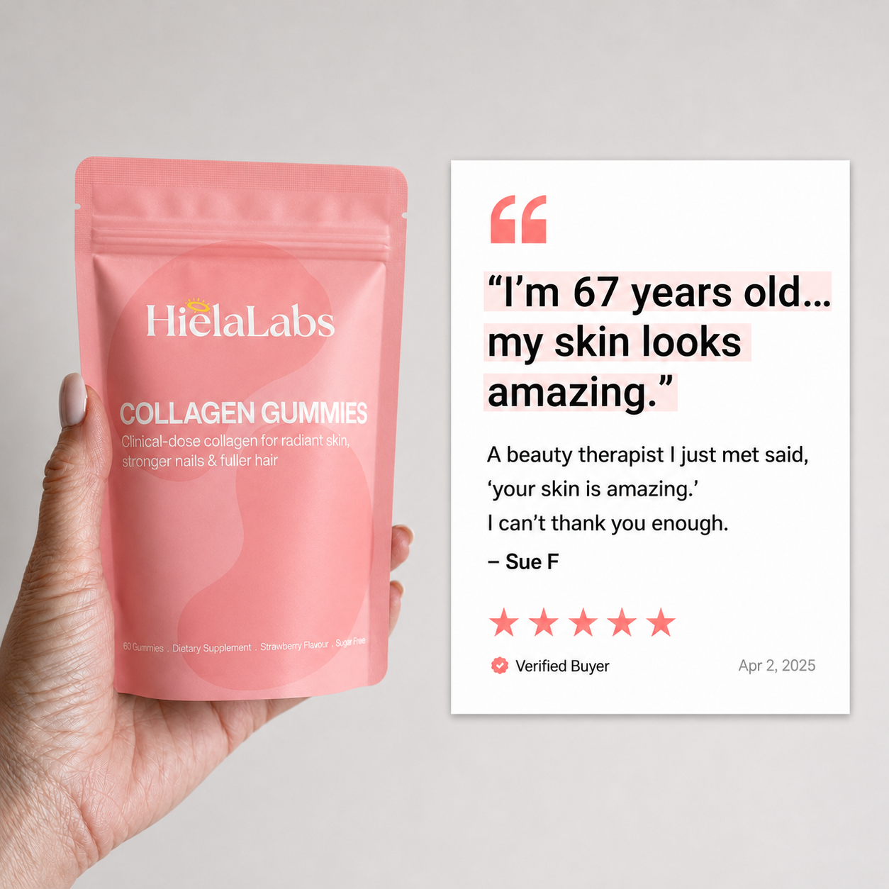 HielaLabs Strawberry Collagen Gummies